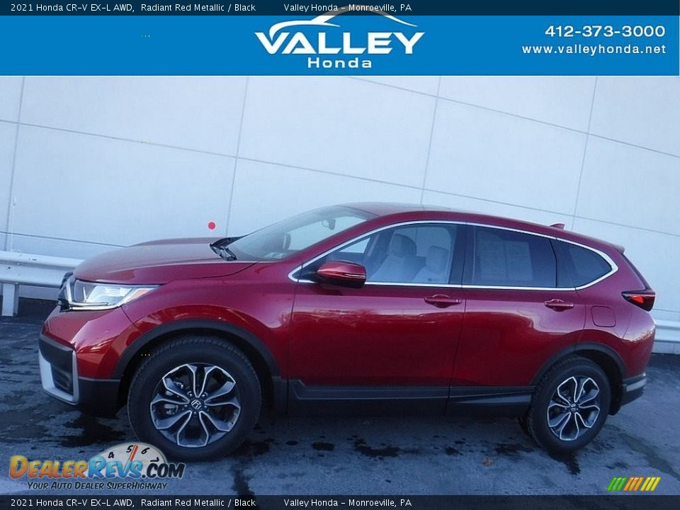 2021 Honda CR-V EX-L AWD Radiant Red Metallic / Black Photo #2