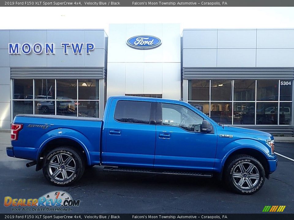 2019 Ford F150 XLT Sport SuperCrew 4x4 Velocity Blue / Black Photo #1