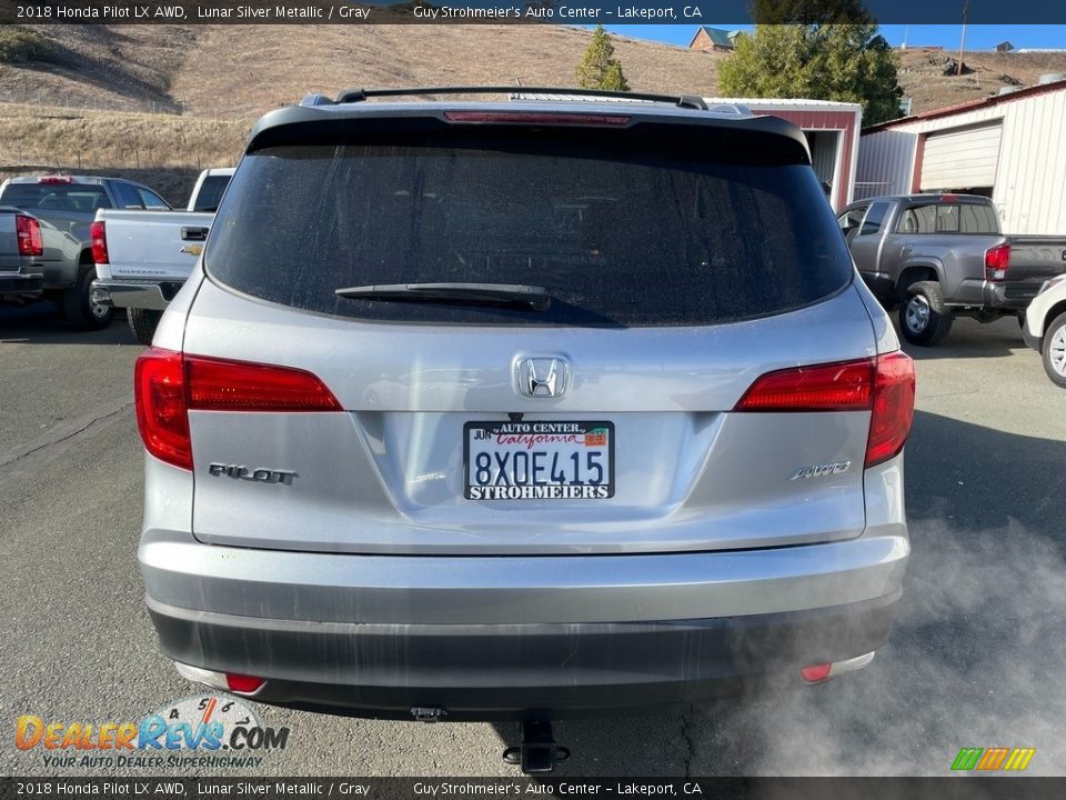 2018 Honda Pilot LX AWD Lunar Silver Metallic / Gray Photo #6