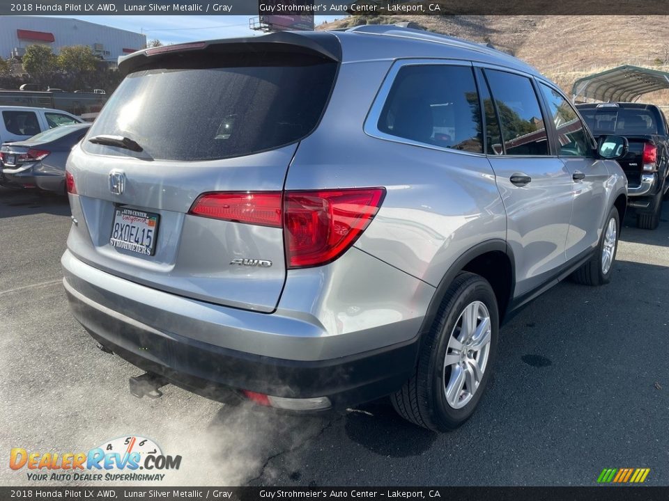 2018 Honda Pilot LX AWD Lunar Silver Metallic / Gray Photo #7