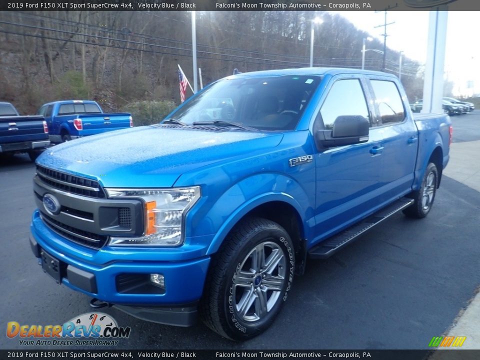 2019 Ford F150 XLT Sport SuperCrew 4x4 Velocity Blue / Black Photo #6