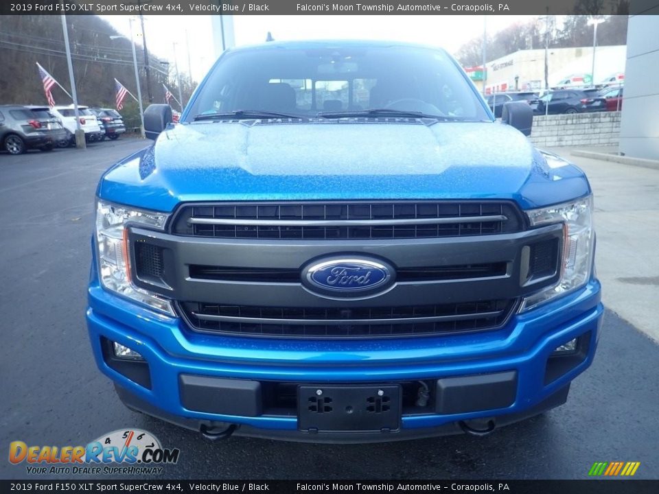 2019 Ford F150 XLT Sport SuperCrew 4x4 Velocity Blue / Black Photo #7