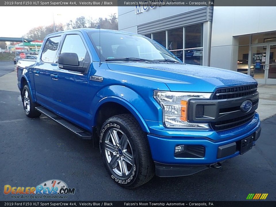 2019 Ford F150 XLT Sport SuperCrew 4x4 Velocity Blue / Black Photo #8