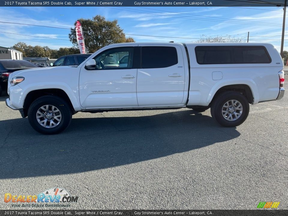 2017 Toyota Tacoma SR5 Double Cab Super White / Cement Gray Photo #4