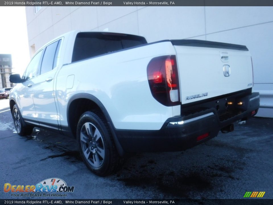 2019 Honda Ridgeline RTL-E AWD White Diamond Pearl / Beige Photo #11