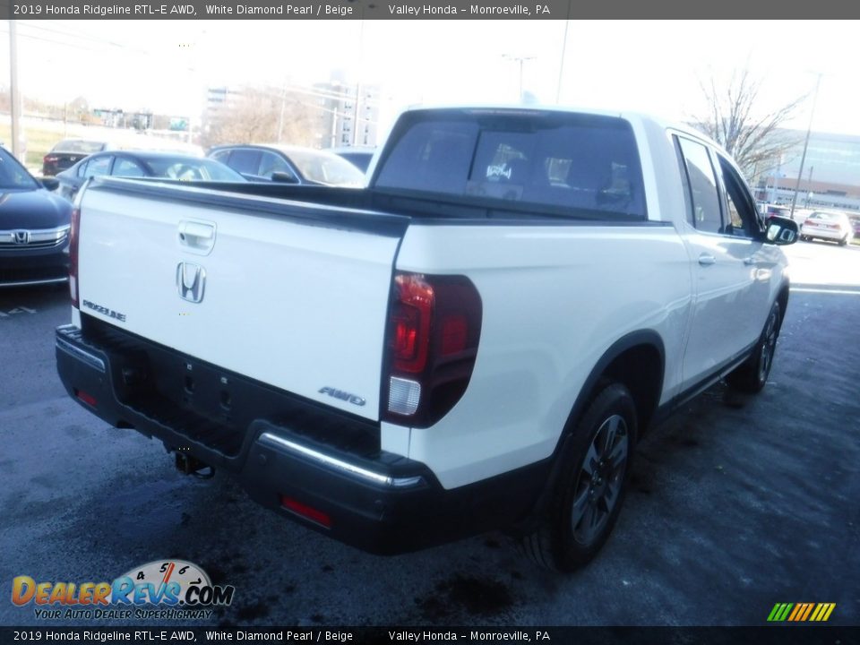 2019 Honda Ridgeline RTL-E AWD White Diamond Pearl / Beige Photo #13