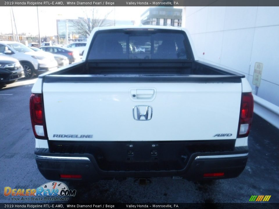 2019 Honda Ridgeline RTL-E AWD White Diamond Pearl / Beige Photo #14