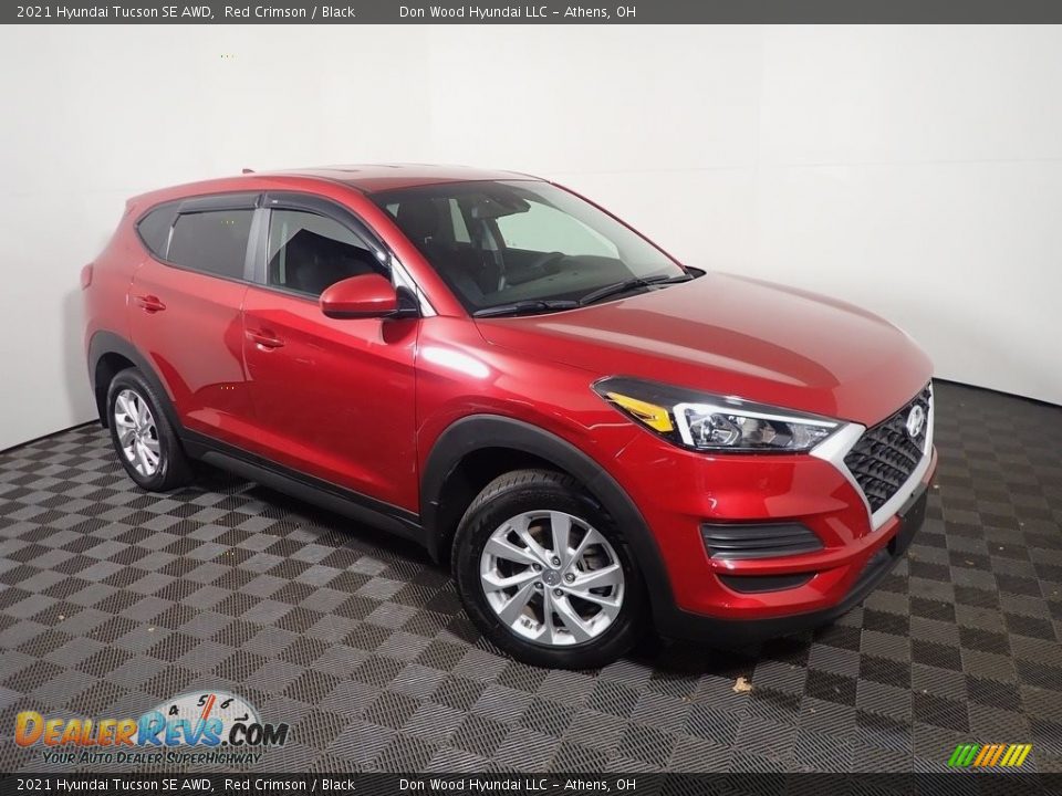 2021 Hyundai Tucson SE AWD Red Crimson / Black Photo #3