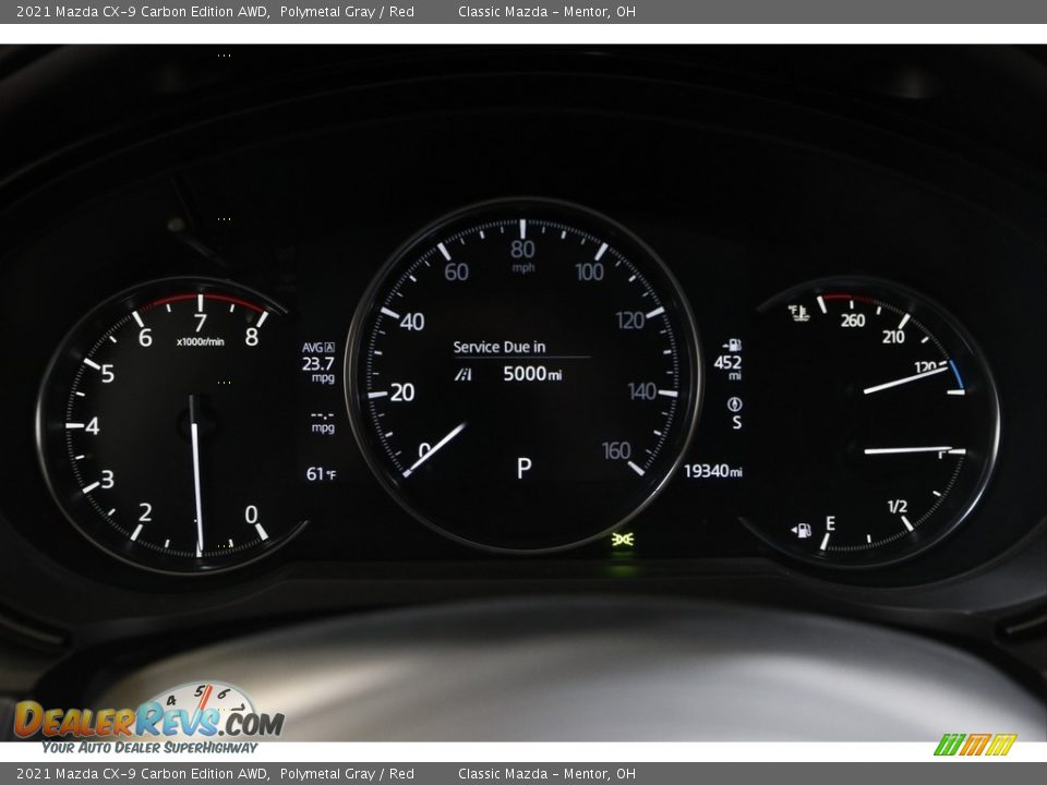 2021 Mazda CX-9 Carbon Edition AWD Polymetal Gray / Red Photo #8