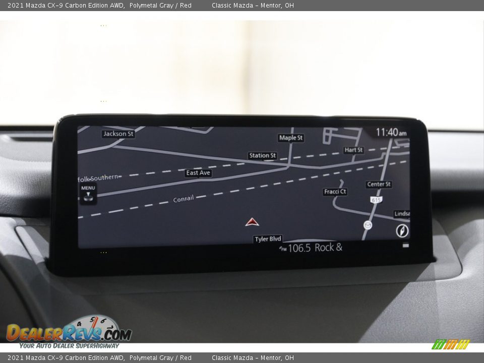 2021 Mazda CX-9 Carbon Edition AWD Polymetal Gray / Red Photo #12