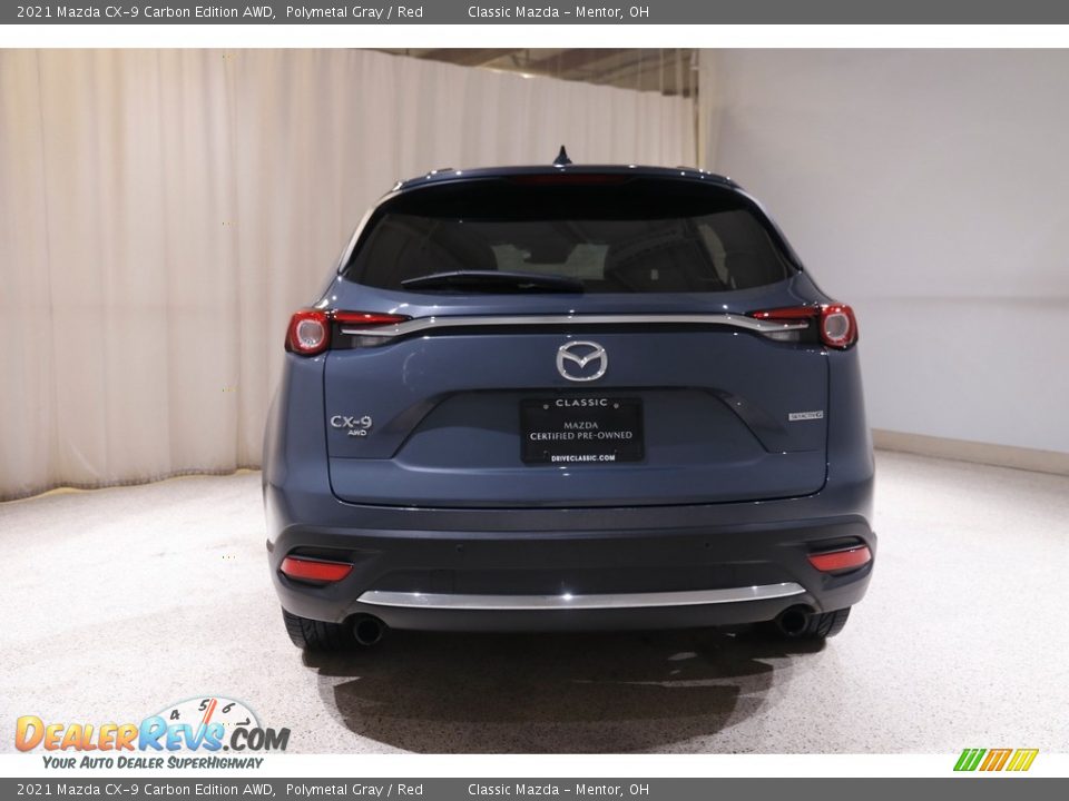 2021 Mazda CX-9 Carbon Edition AWD Polymetal Gray / Red Photo #20