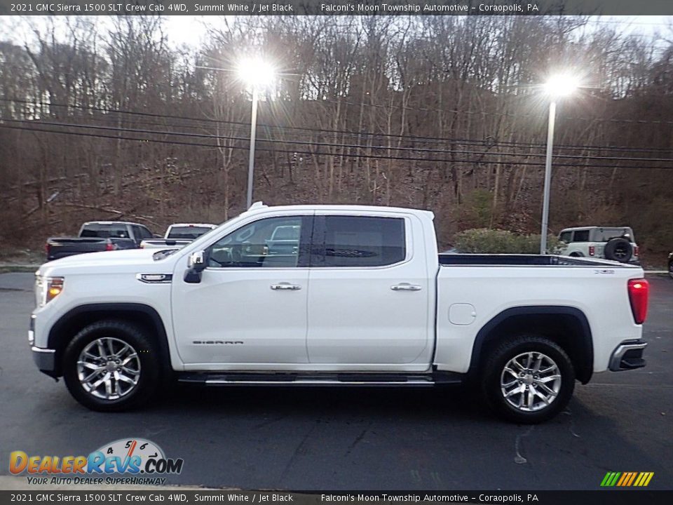 Summit White 2021 GMC Sierra 1500 SLT Crew Cab 4WD Photo #5