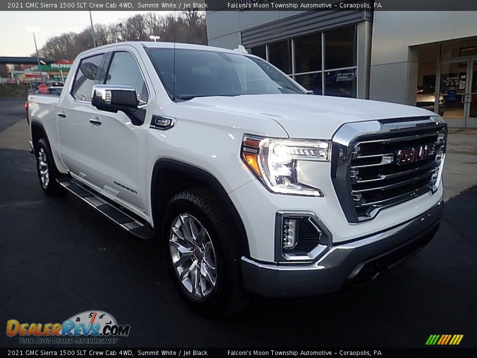 2021 GMC Sierra 1500 SLT Crew Cab 4WD Summit White / Jet Black Photo #8