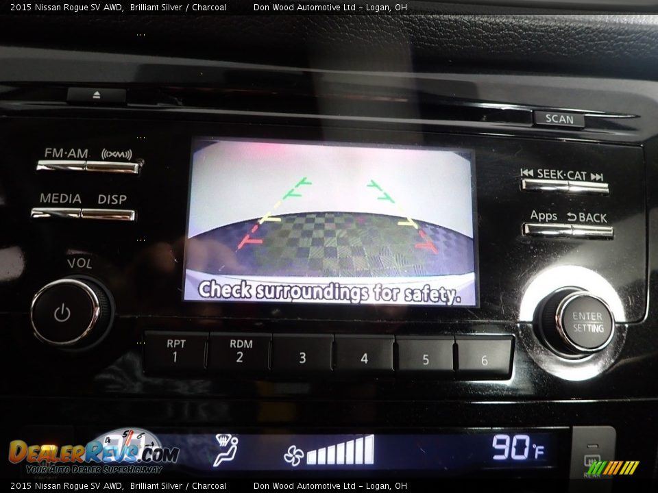 2015 Nissan Rogue SV AWD Brilliant Silver / Charcoal Photo #3