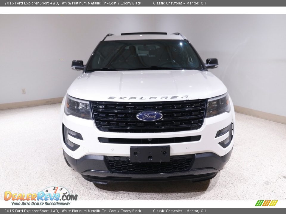 2016 Ford Explorer Sport 4WD White Platinum Metallic Tri-Coat / Ebony Black Photo #2