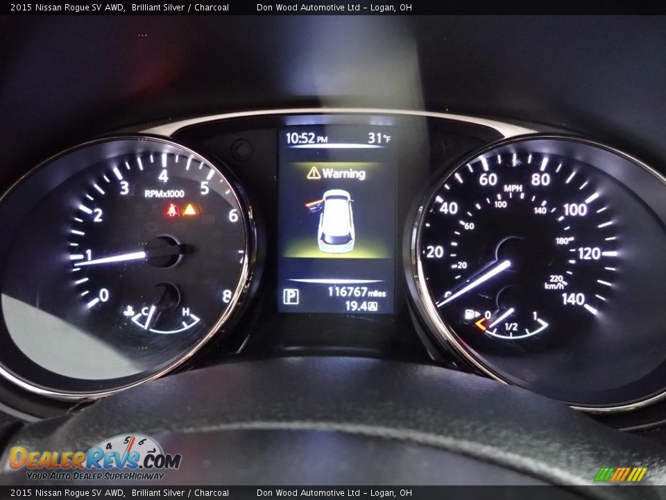 2015 Nissan Rogue SV AWD Brilliant Silver / Charcoal Photo #18