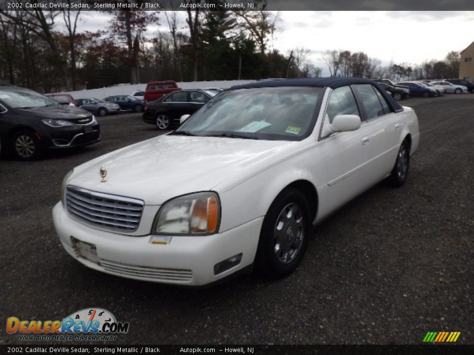 2002 Cadillac DeVille Sedan Sterling Metallic / Black Photo #1