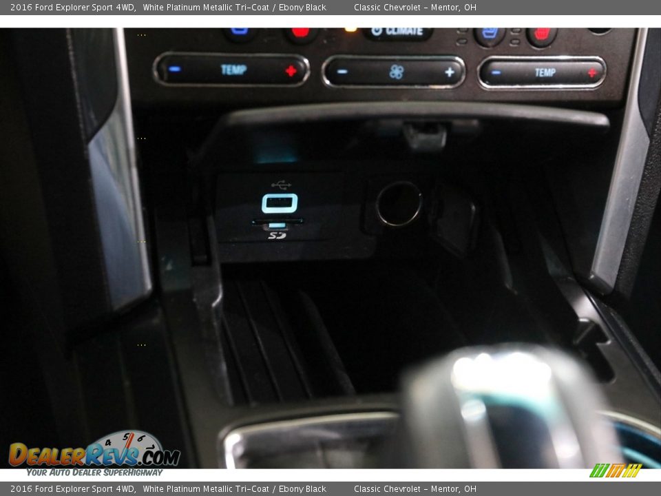 2016 Ford Explorer Sport 4WD White Platinum Metallic Tri-Coat / Ebony Black Photo #18