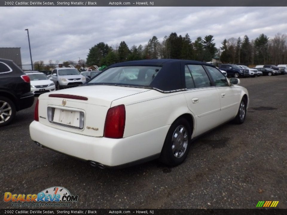 2002 Cadillac DeVille Sedan Sterling Metallic / Black Photo #6