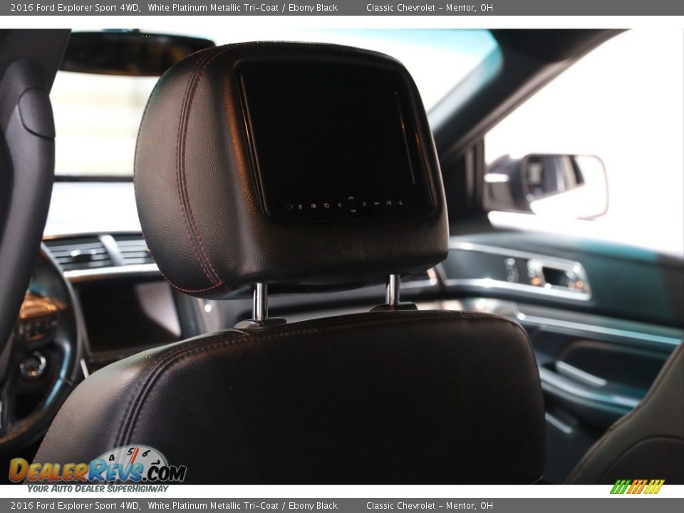 2016 Ford Explorer Sport 4WD White Platinum Metallic Tri-Coat / Ebony Black Photo #23
