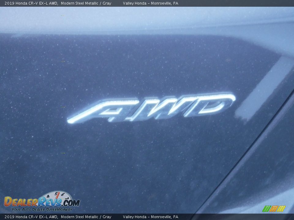 2019 Honda CR-V EX-L AWD Modern Steel Metallic / Gray Photo #9
