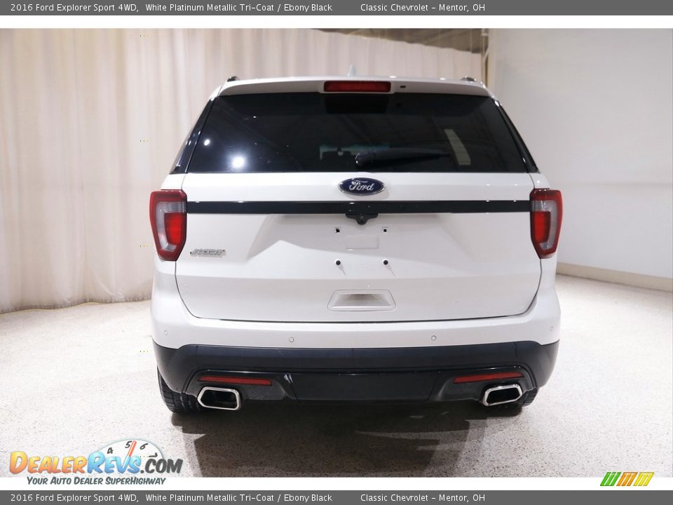 2016 Ford Explorer Sport 4WD White Platinum Metallic Tri-Coat / Ebony Black Photo #25