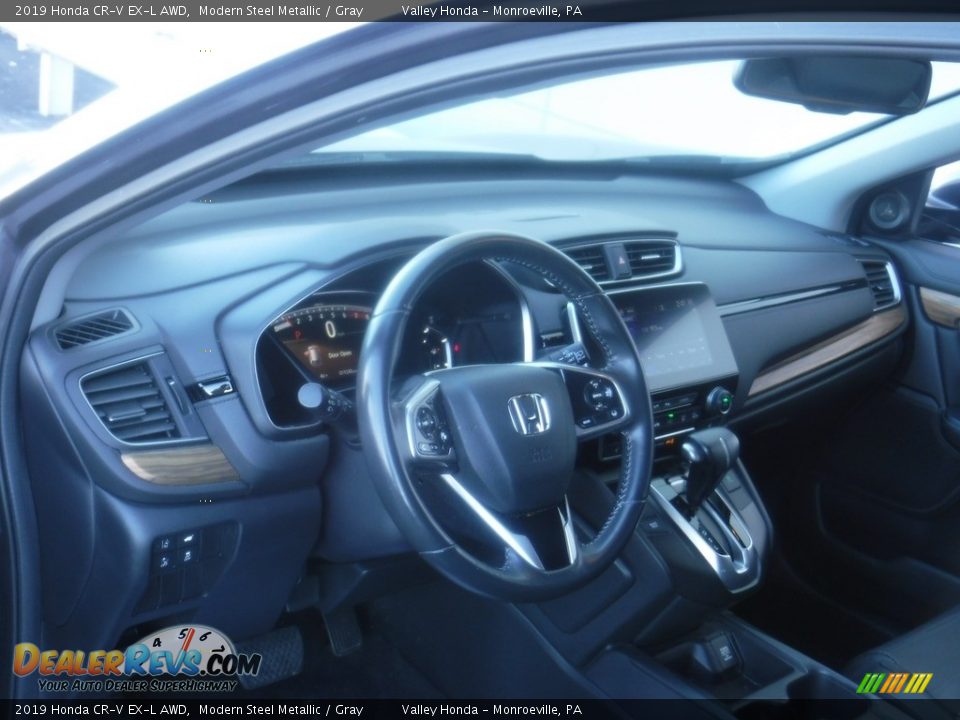 2019 Honda CR-V EX-L AWD Modern Steel Metallic / Gray Photo #13
