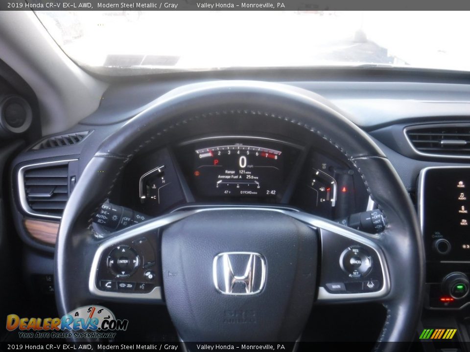 2019 Honda CR-V EX-L AWD Modern Steel Metallic / Gray Photo #25