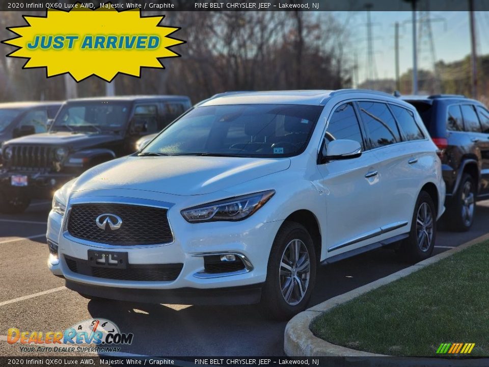 2020 Infiniti QX60 Luxe AWD Majestic White / Graphite Photo #1