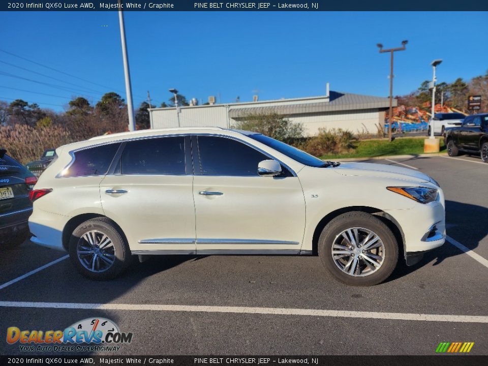 2020 Infiniti QX60 Luxe AWD Majestic White / Graphite Photo #6