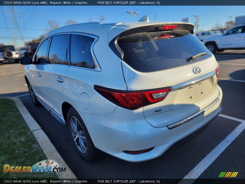 2020 Infiniti QX60 Luxe AWD Majestic White / Graphite Photo #7