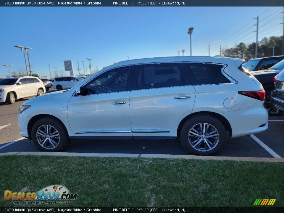 2020 Infiniti QX60 Luxe AWD Majestic White / Graphite Photo #8