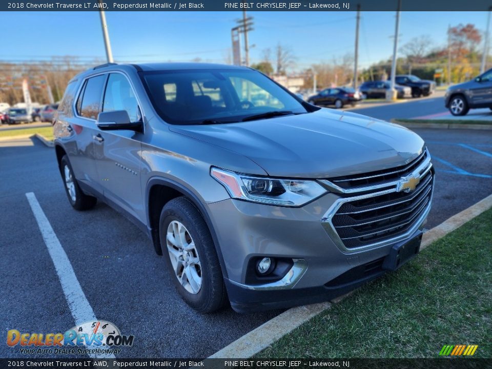 2018 Chevrolet Traverse LT AWD Pepperdust Metallic / Jet Black Photo #3