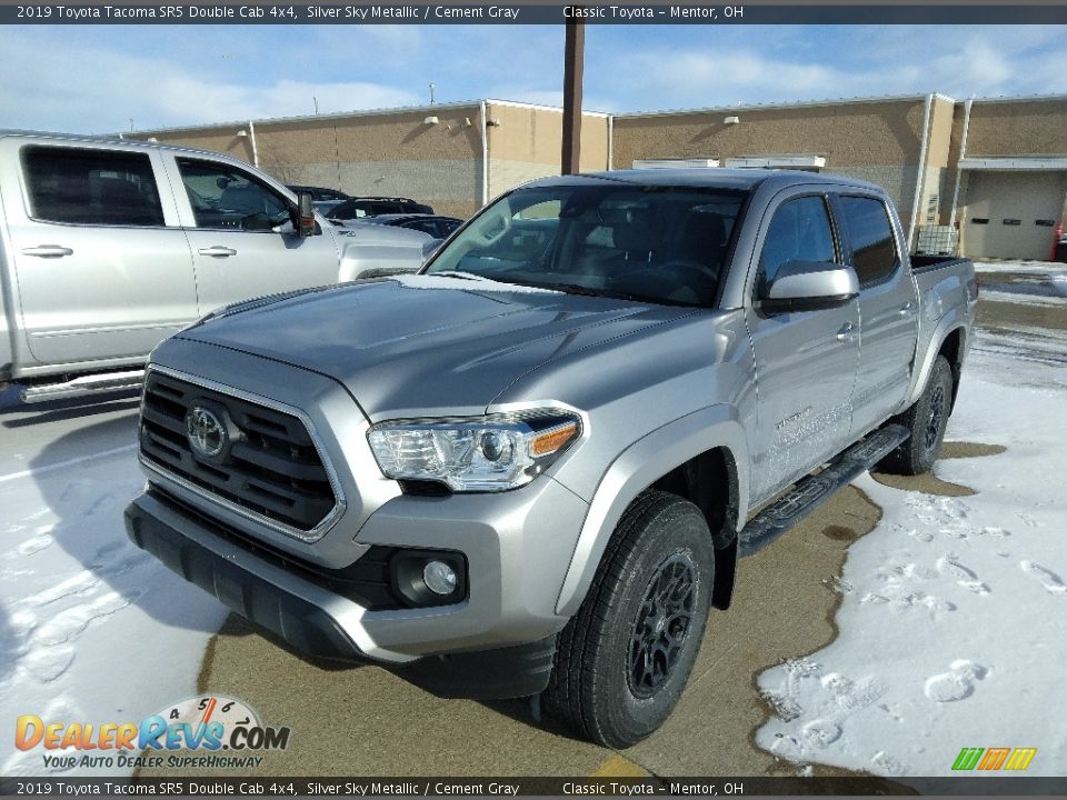 2019 Toyota Tacoma SR5 Double Cab 4x4 Silver Sky Metallic / Cement Gray Photo #1