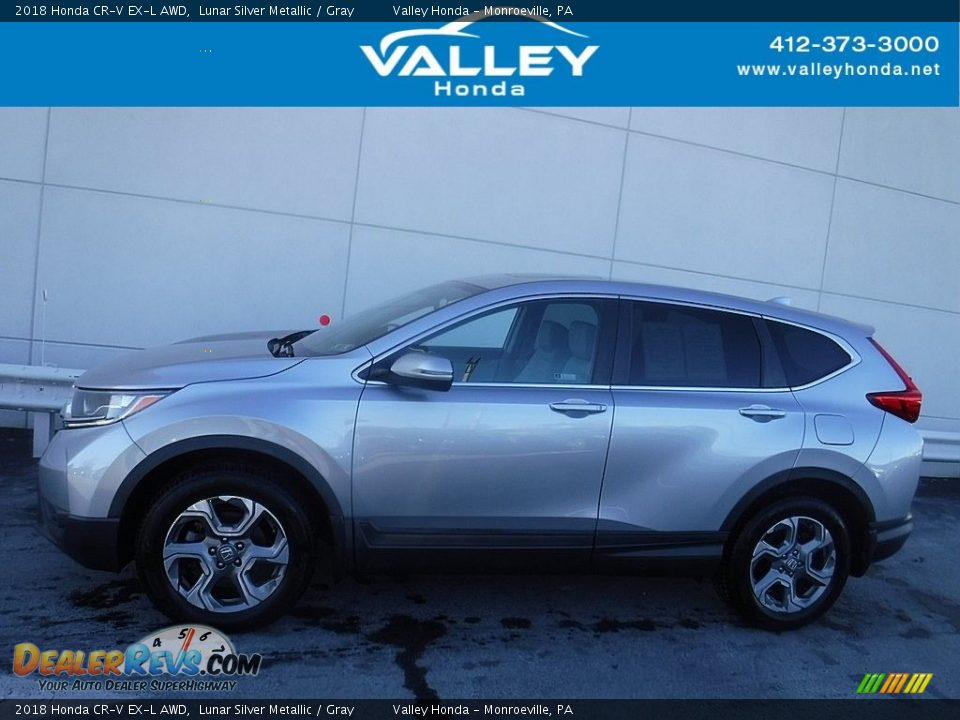 2018 Honda CR-V EX-L AWD Lunar Silver Metallic / Gray Photo #2