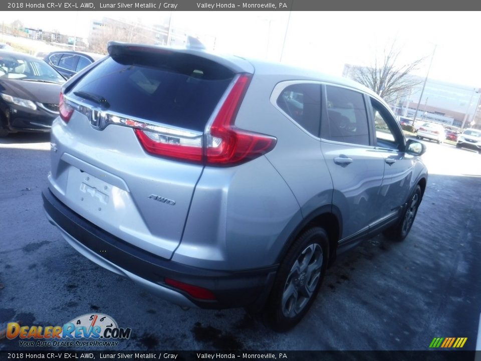 2018 Honda CR-V EX-L AWD Lunar Silver Metallic / Gray Photo #7