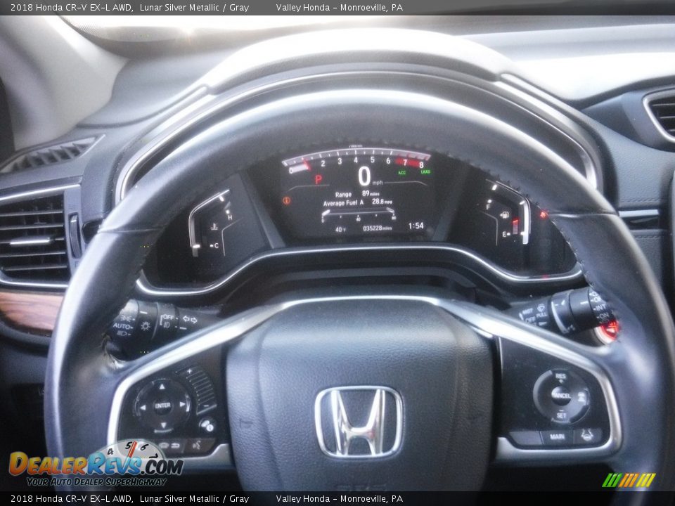 2018 Honda CR-V EX-L AWD Lunar Silver Metallic / Gray Photo #25