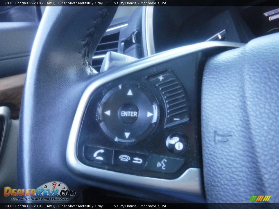 2018 Honda CR-V EX-L AWD Lunar Silver Metallic / Gray Photo #26