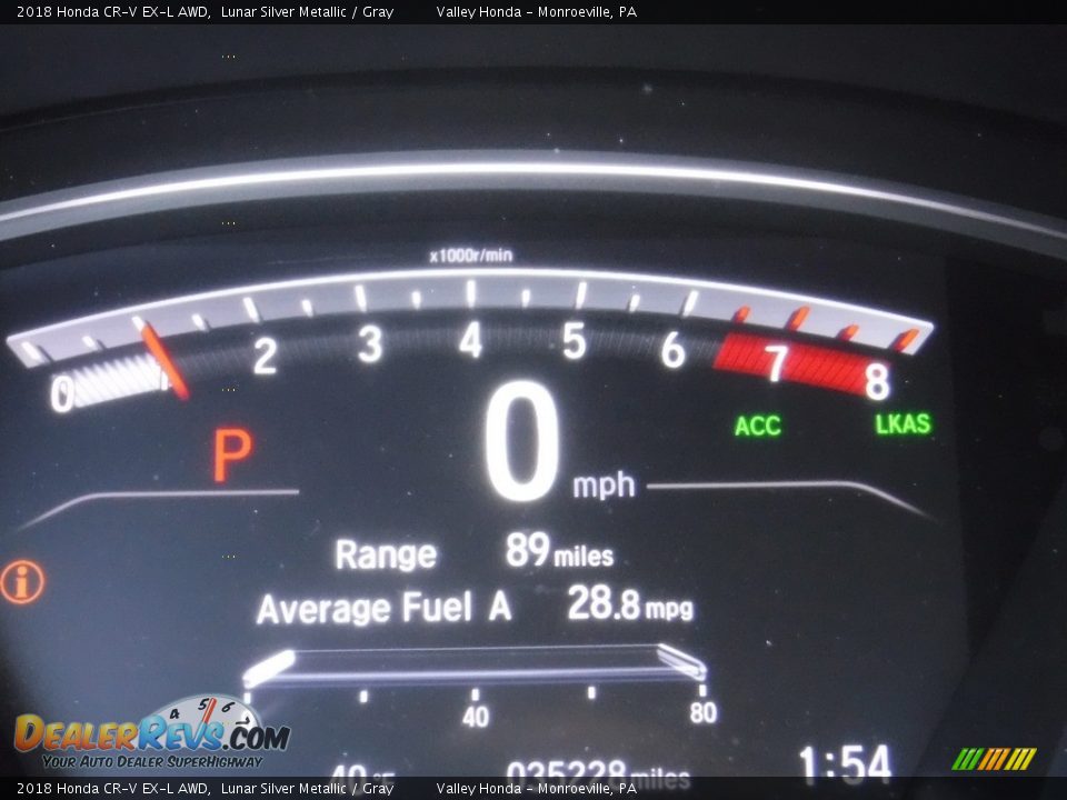 2018 Honda CR-V EX-L AWD Lunar Silver Metallic / Gray Photo #35