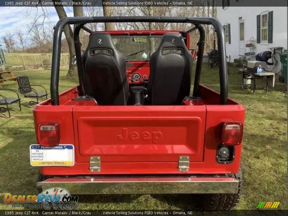 1985 Jeep CJ7 4x4 Garnet Metallic / Black/Gray Photo #5