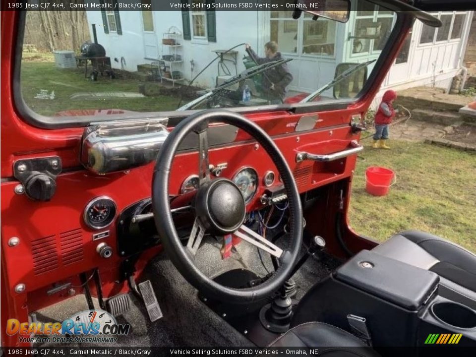 Black/Gray Interior - 1985 Jeep CJ7 4x4 Photo #6