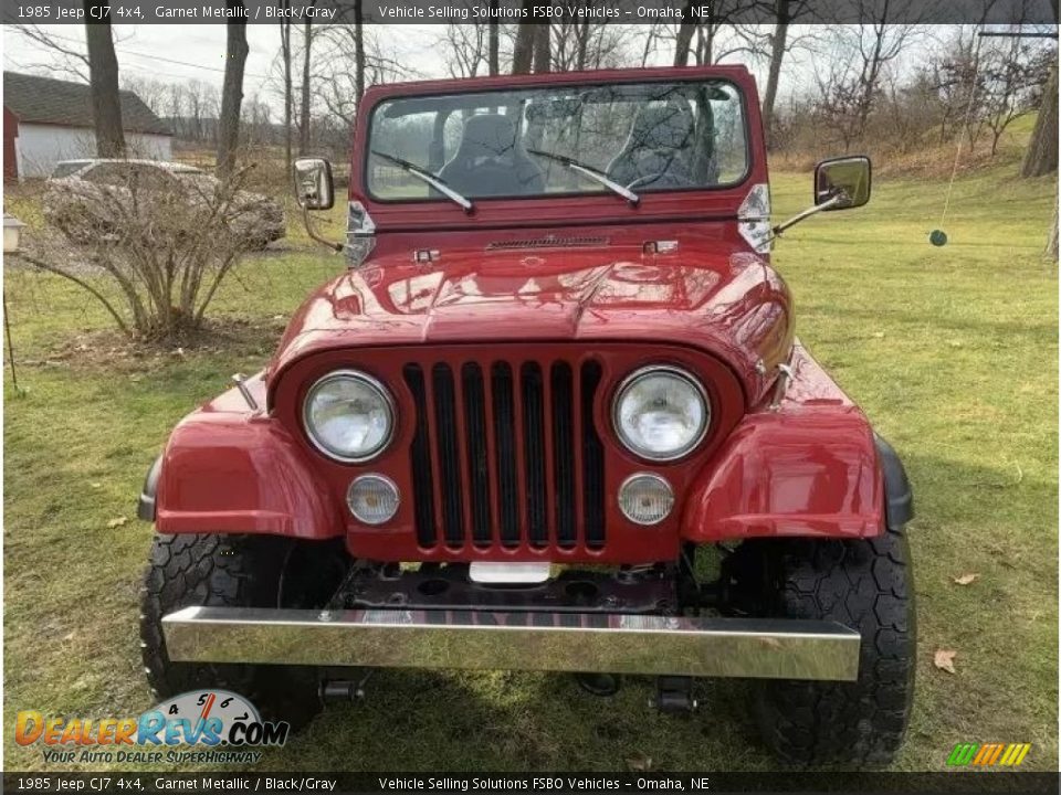 1985 Jeep CJ7 4x4 Garnet Metallic / Black/Gray Photo #7