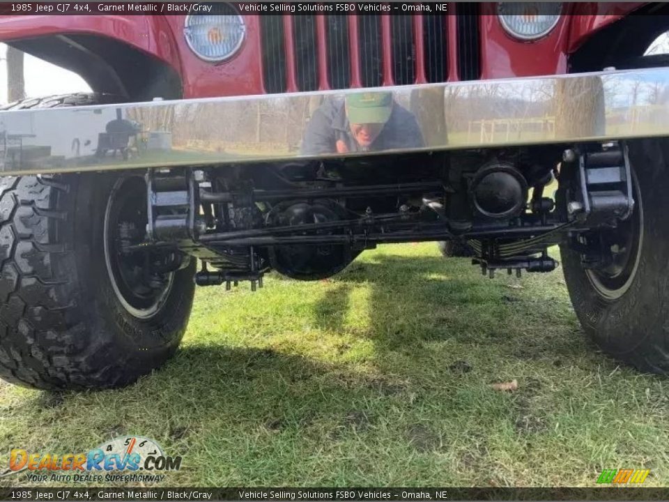 1985 Jeep CJ7 4x4 Garnet Metallic / Black/Gray Photo #14