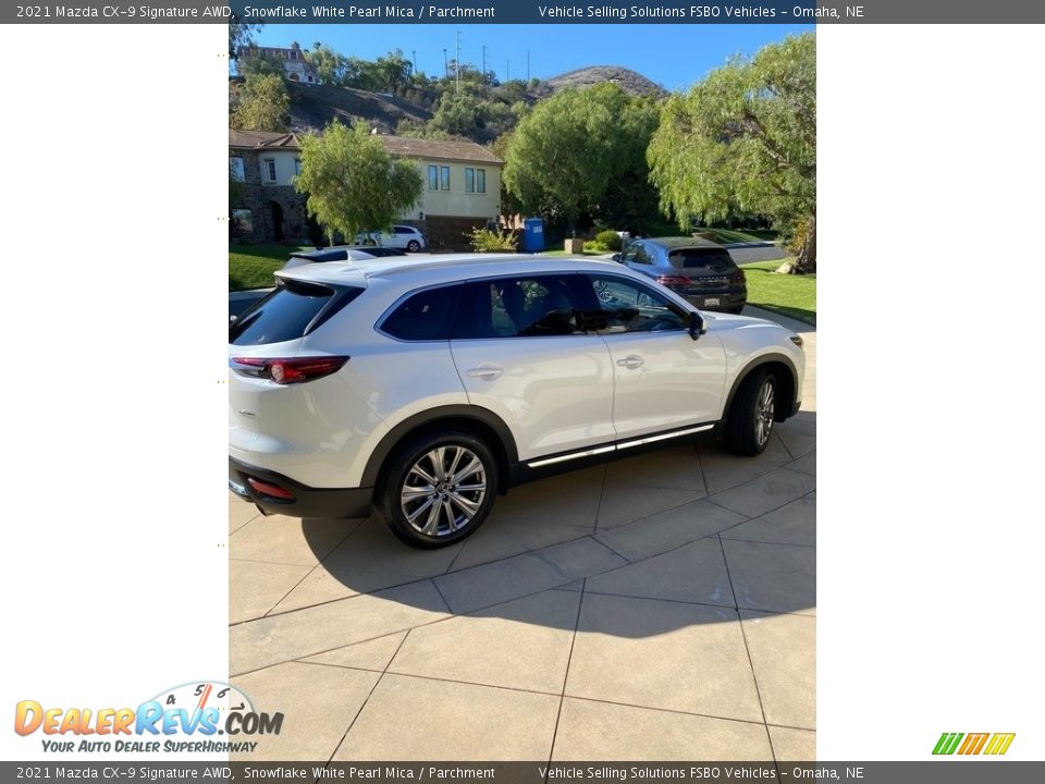 2021 Mazda CX-9 Signature AWD Snowflake White Pearl Mica / Parchment Photo #2