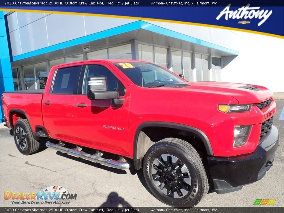 2020 Chevrolet Silverado 2500HD Custom Crew Cab 4x4 Red Hot / Jet Black Photo #1