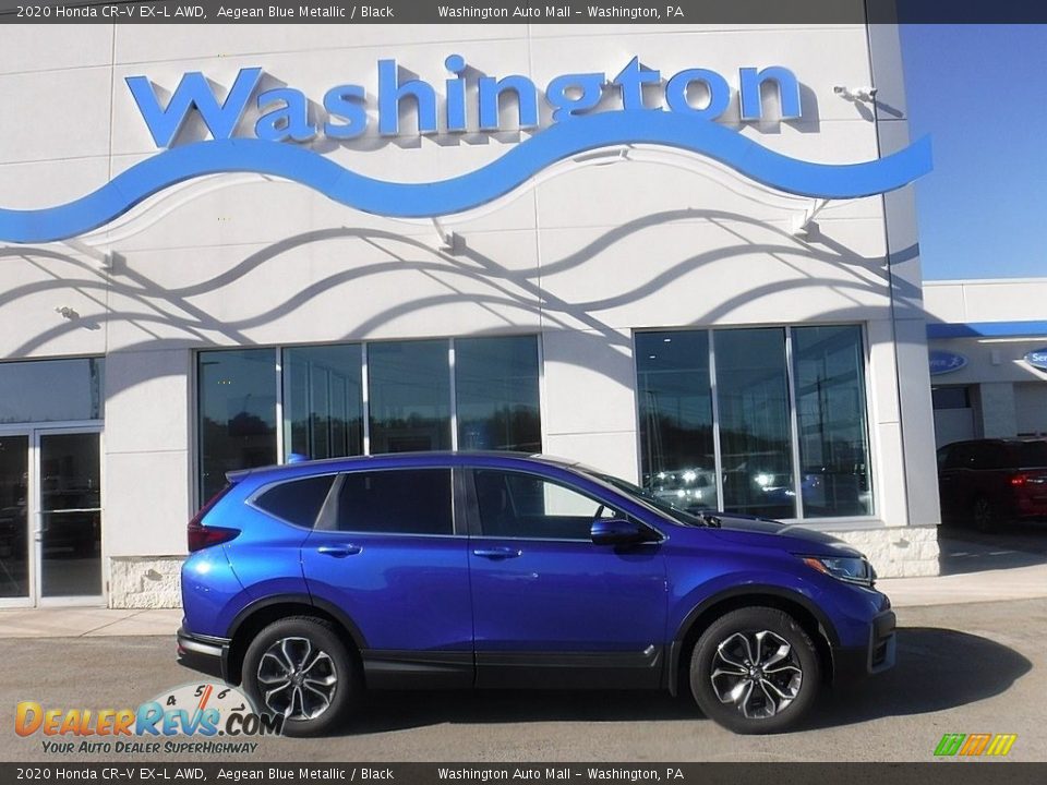 2020 Honda CR-V EX-L AWD Aegean Blue Metallic / Black Photo #2