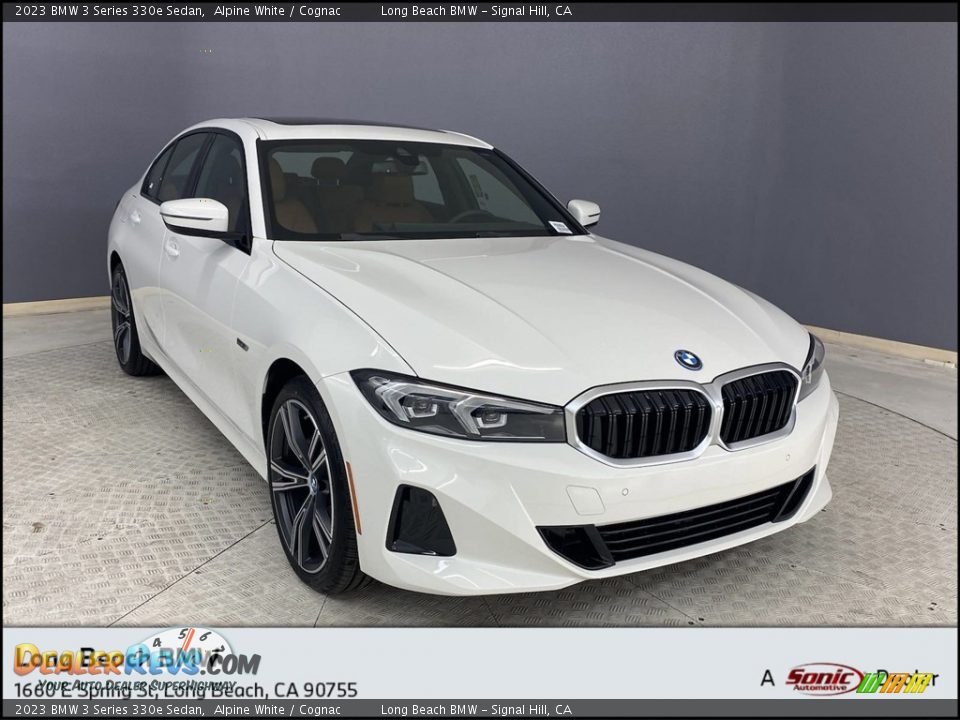 2023 BMW 3 Series 330e Sedan Alpine White / Cognac Photo #1