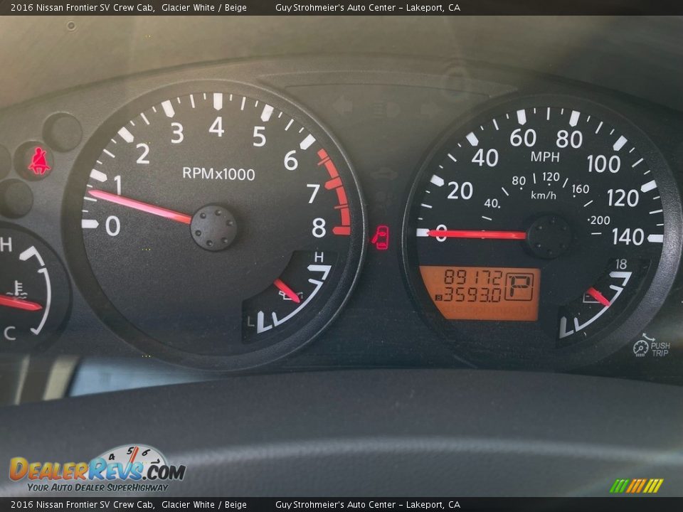 2016 Nissan Frontier SV Crew Cab Gauges Photo #10