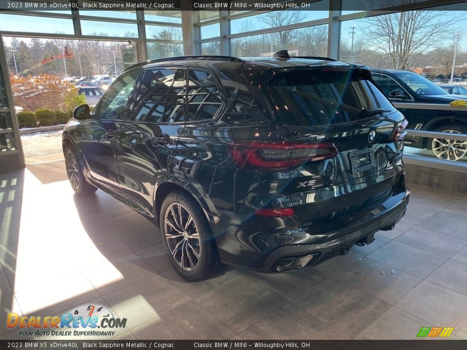 2023 BMW X5 xDrive40i Black Sapphire Metallic / Cognac Photo #2