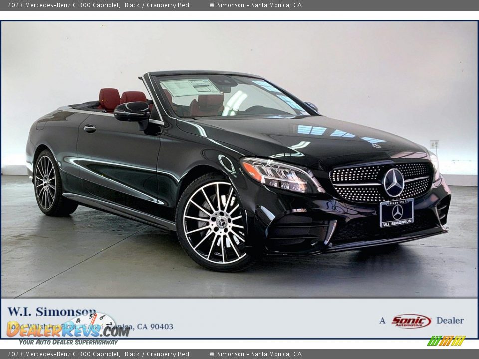 2023 Mercedes-Benz C 300 Cabriolet Black / Cranberry Red Photo #1